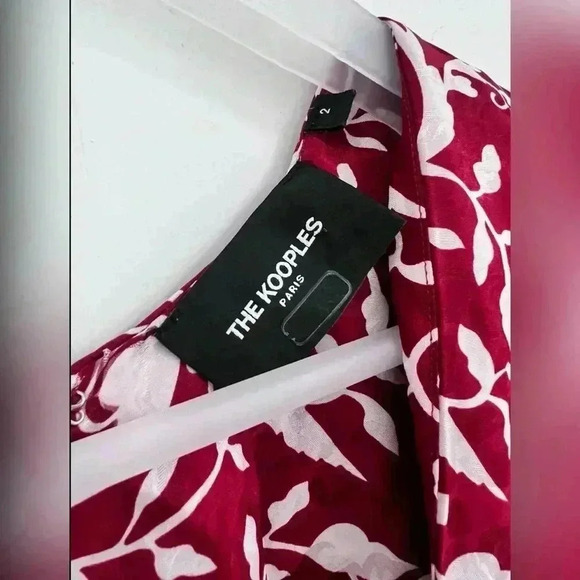 The Kooples Coromandel Silk Red Dress Size 8 $468 - Picture 3 of 6